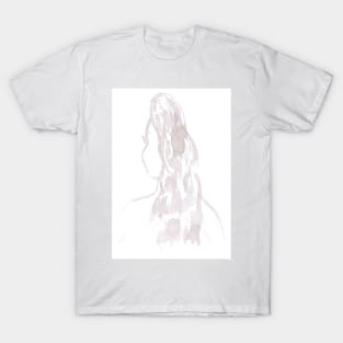 female portrait, woman, girl. Watercolor, art decoration, sketch. Illustration hand drawn modern painting T-Shirt